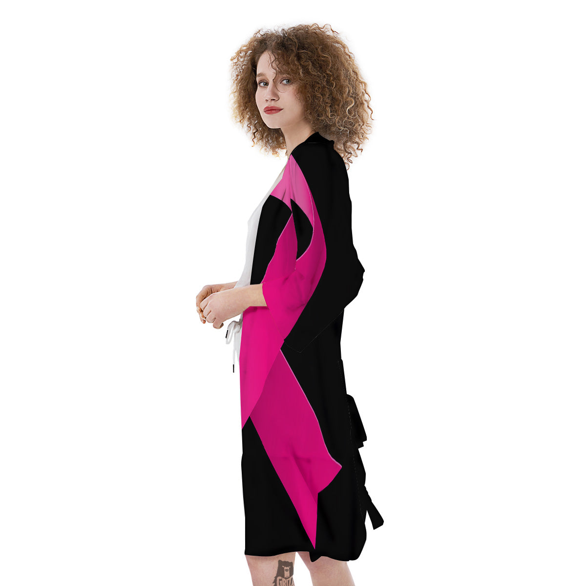 Symbol Breast Cancer Awareness Print Kimono-grizzshop