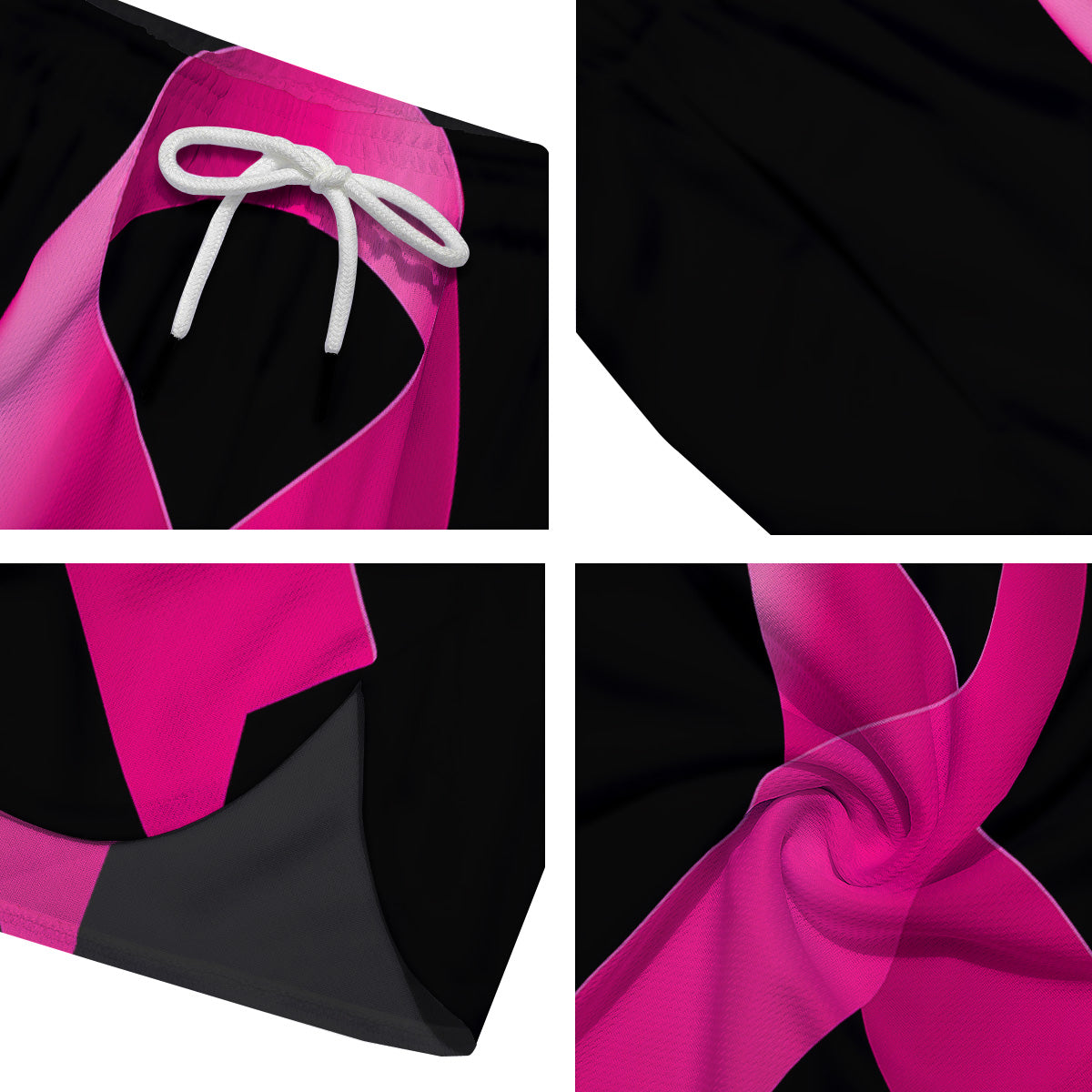Symbol Breast Cancer Awareness Print Men's Running Shorts-grizzshop