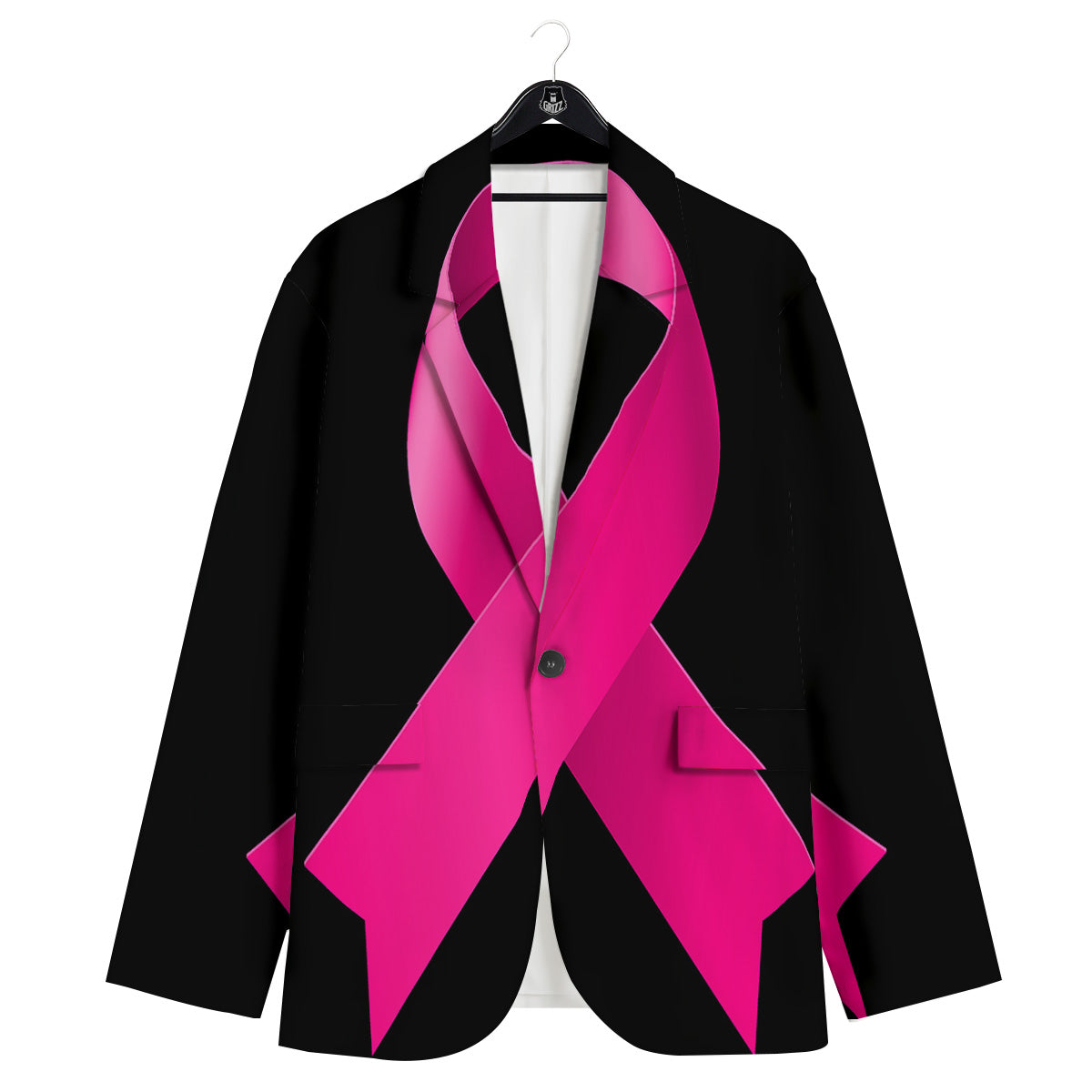 Symbol Breast Cancer Awareness Print Men's Sport Coat-grizzshop