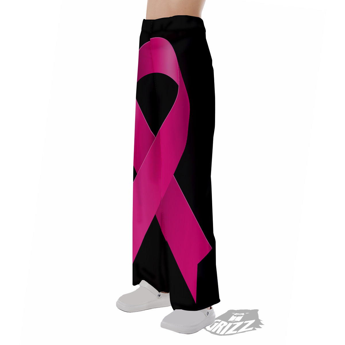 Symbol Breast Cancer Awareness Print Pajama Pants-grizzshop