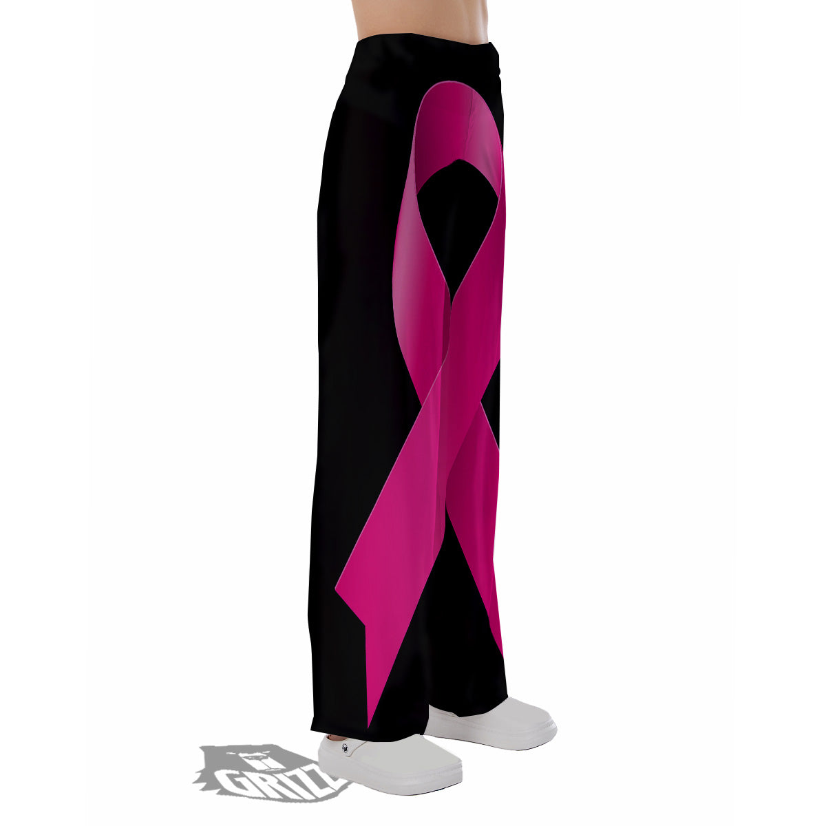 Symbol Breast Cancer Awareness Print Pajama Pants-grizzshop