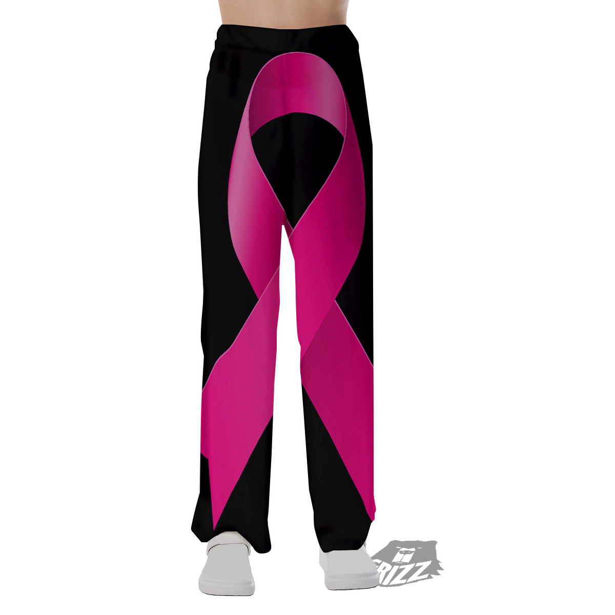 Symbol Breast Cancer Awareness Print Pajama Pants-grizzshop