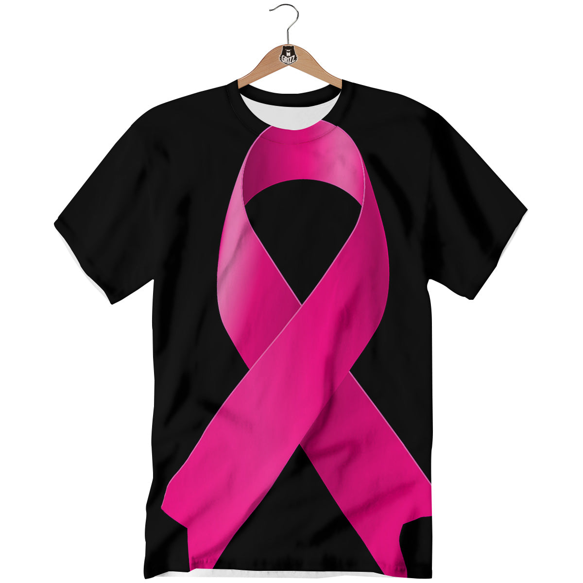 Symbol Breast Cancer Awareness Print T-Shirt-grizzshop