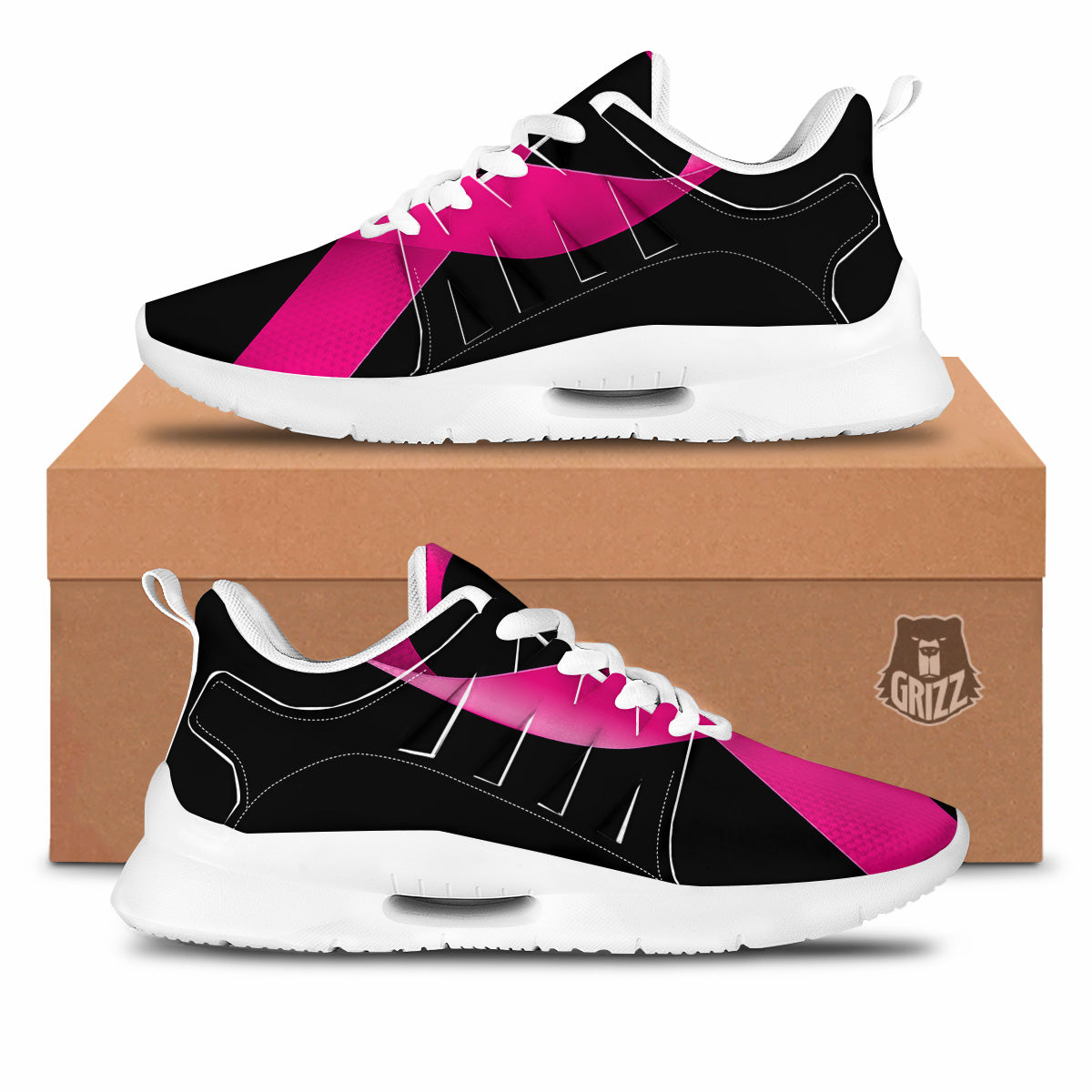 Symbol Breast Cancer Awareness Print Tennis Shoes-grizzshop