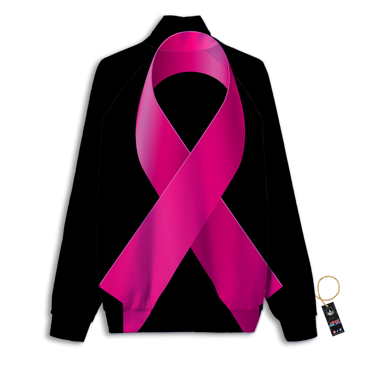 Symbol Breast Cancer Awareness Print Track Jacket-grizzshop