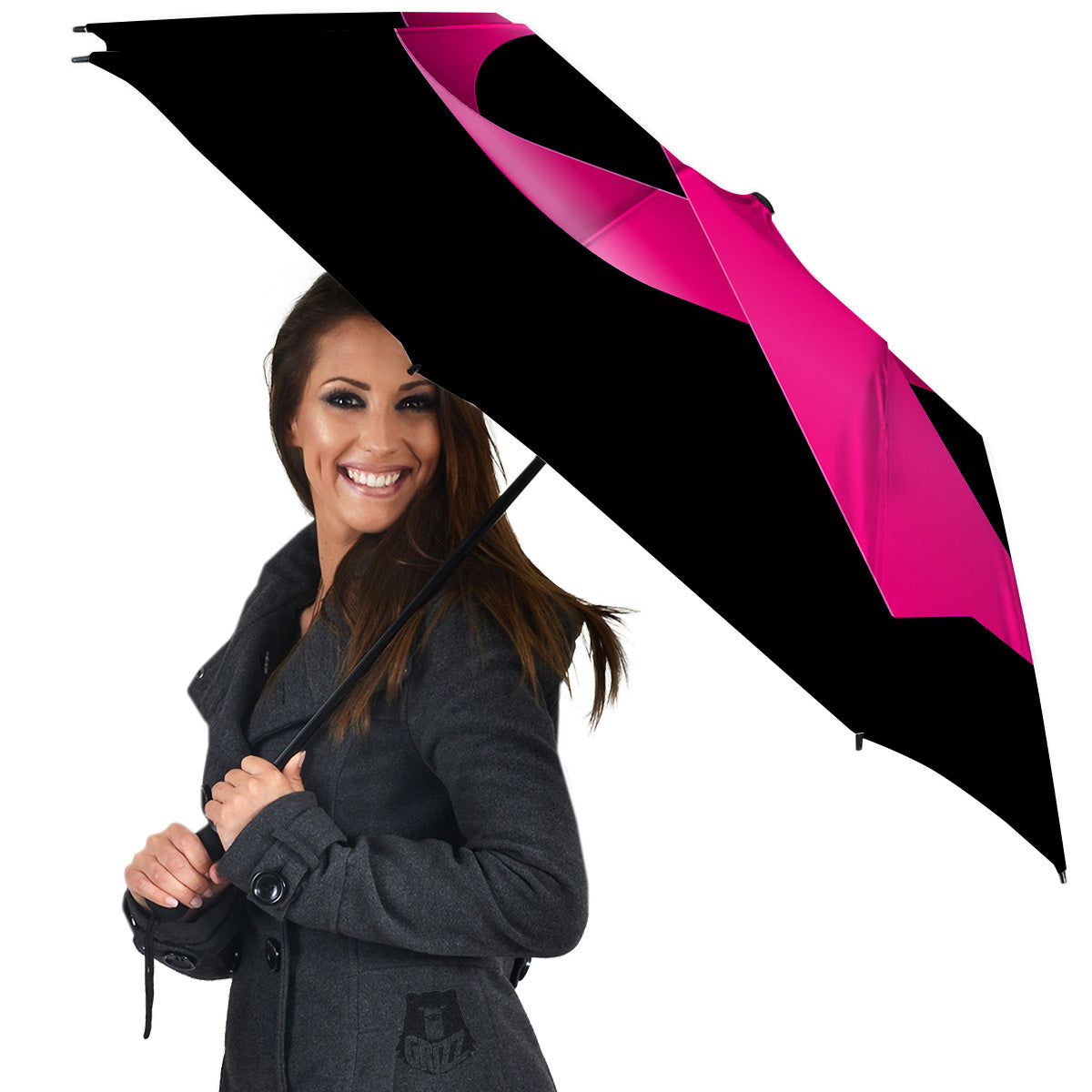 Symbol Breast Cancer Awareness Print Umbrella-grizzshop