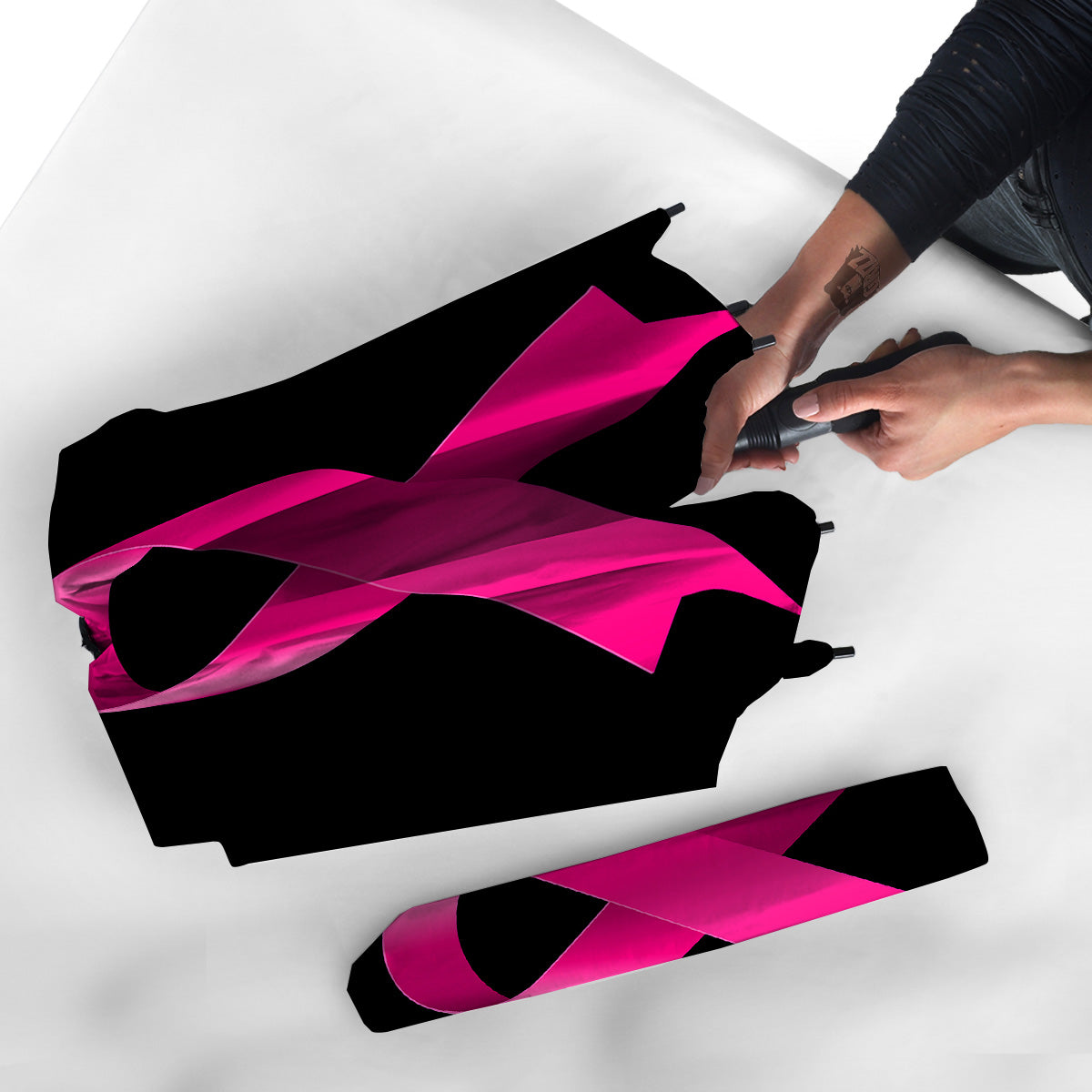 Symbol Breast Cancer Awareness Print Umbrella-grizzshop