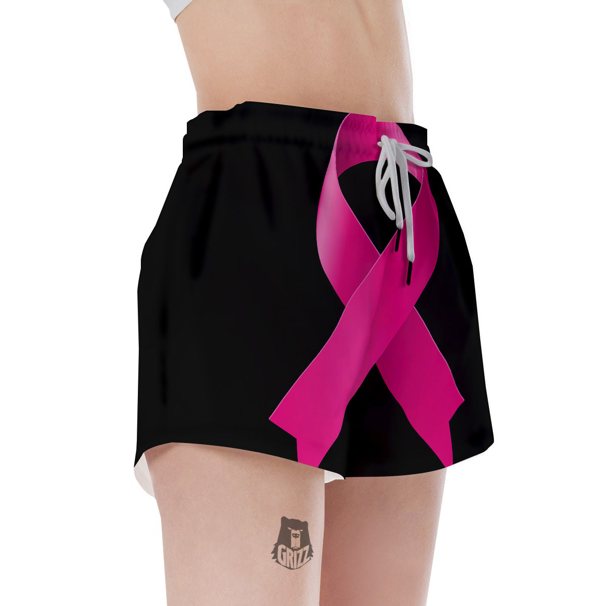Symbol Breast Cancer Awareness Print Women's Shorts-grizzshop