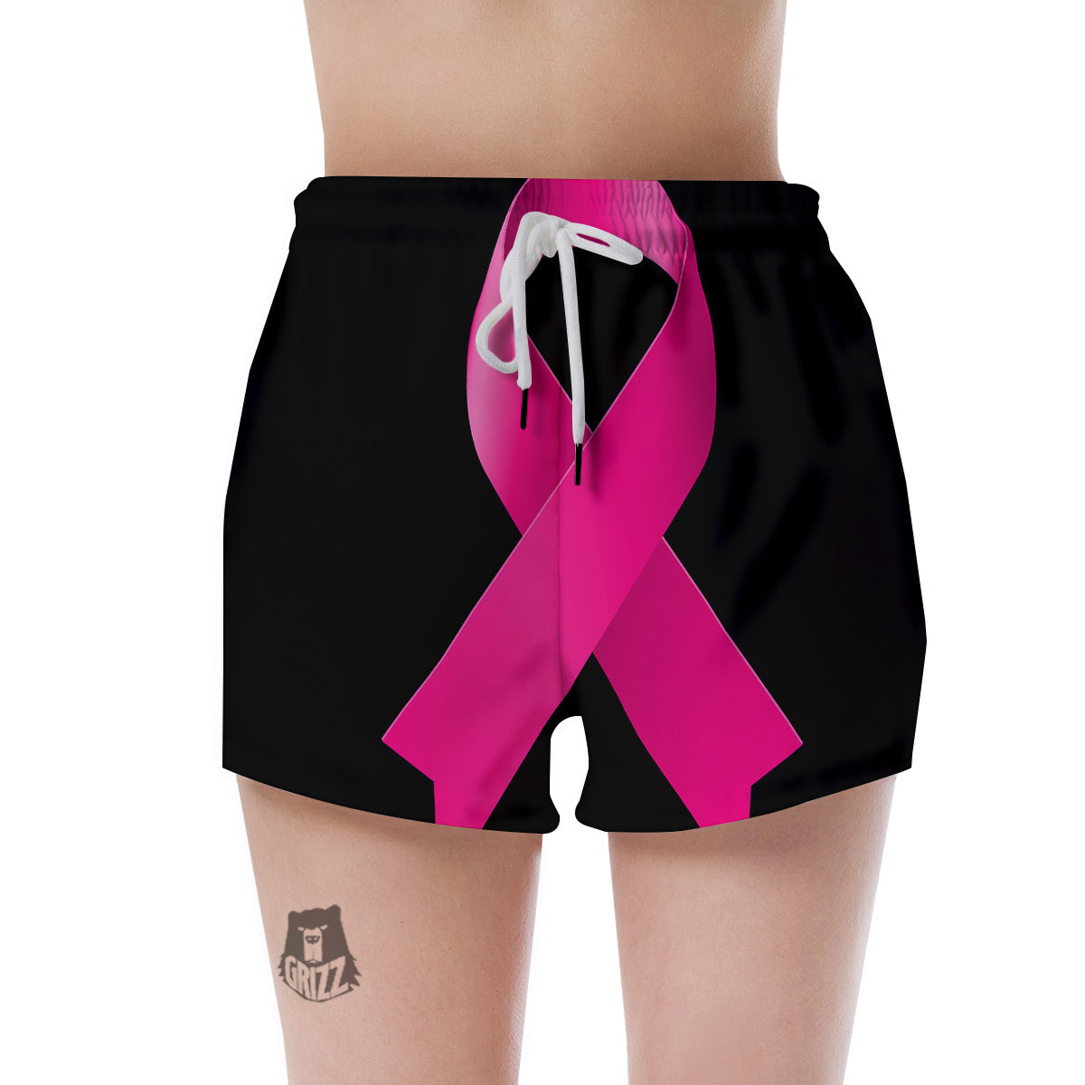 Symbol Breast Cancer Awareness Print Women's Shorts-grizzshop