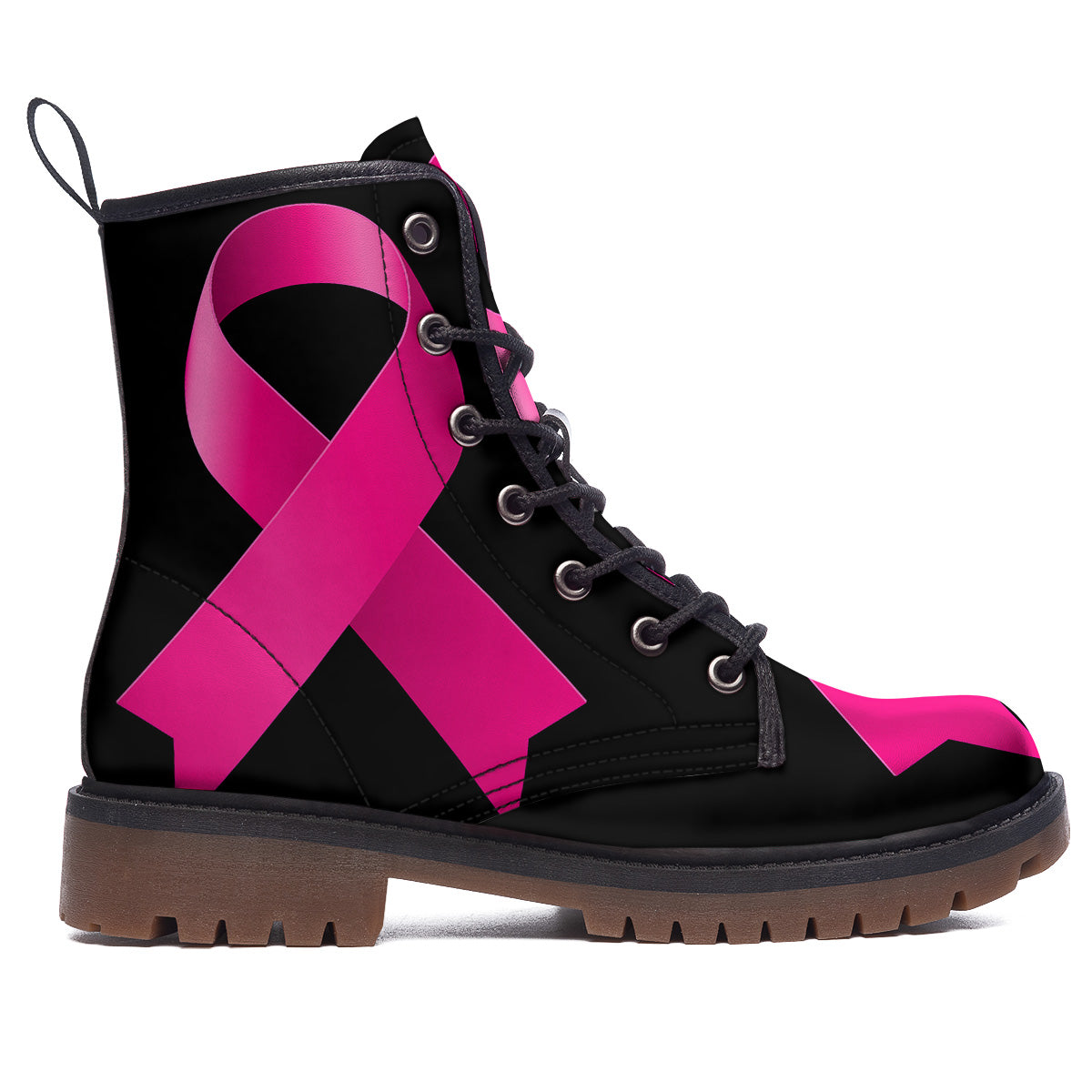 Symbol Breast Cancer Awareness Print Work Boots-grizzshop