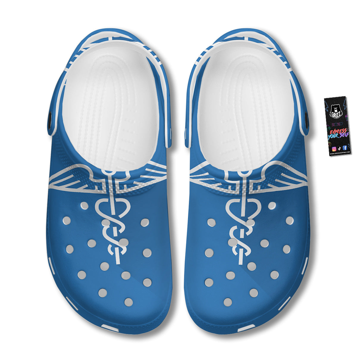 Symbol Caduceus Print Clog-grizzshop