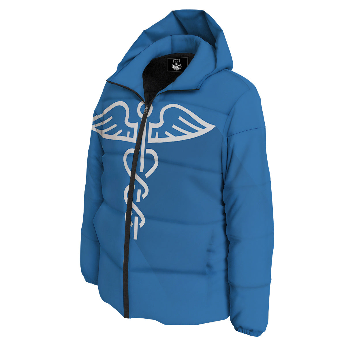 Symbol Caduceus Print Down Jacket-grizzshop