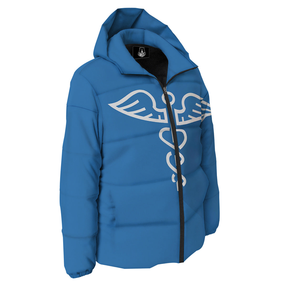 Symbol Caduceus Print Down Jacket-grizzshop