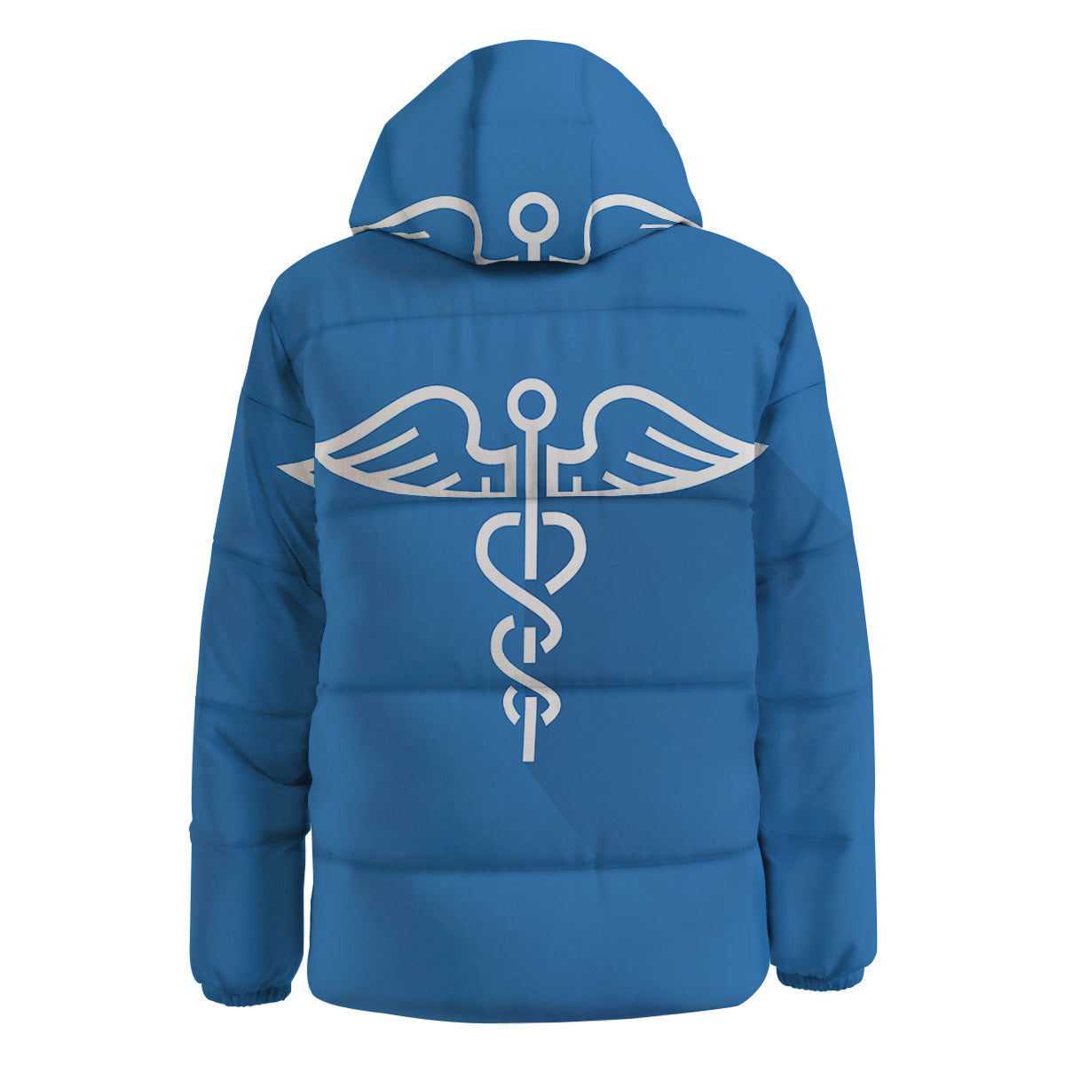 Symbol Caduceus Print Down Jacket-grizzshop