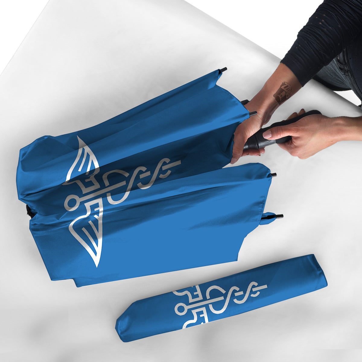 Symbol Caduceus Print Umbrella-grizzshop