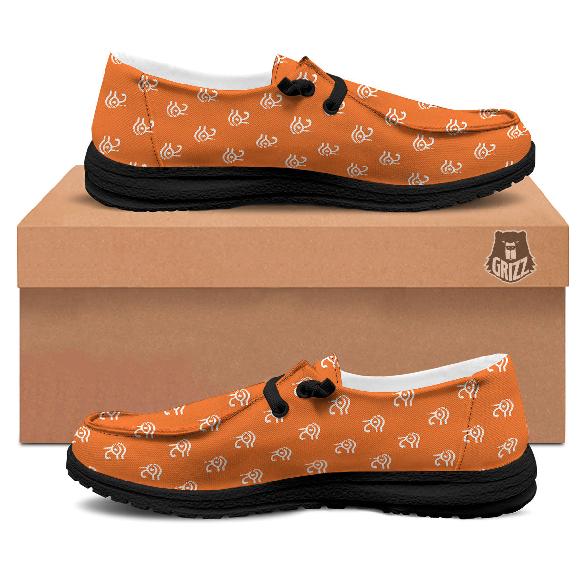 Symbol Eye Of Horus Pattern Black Loafers-grizzshop