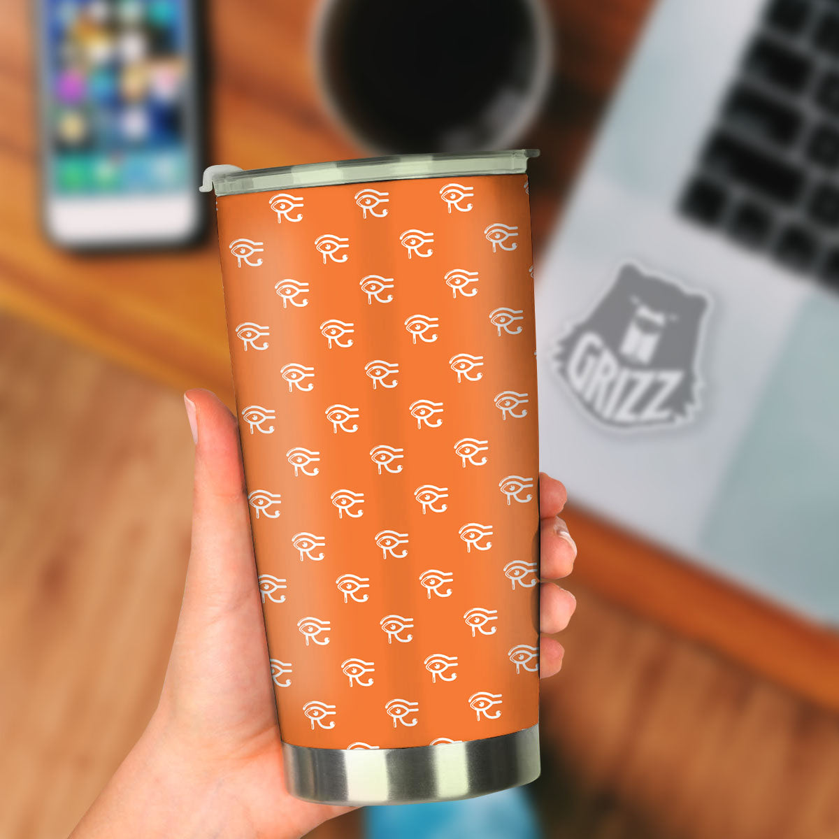 Symbol Eye Of Horus Pattern Tumbler-grizzshop