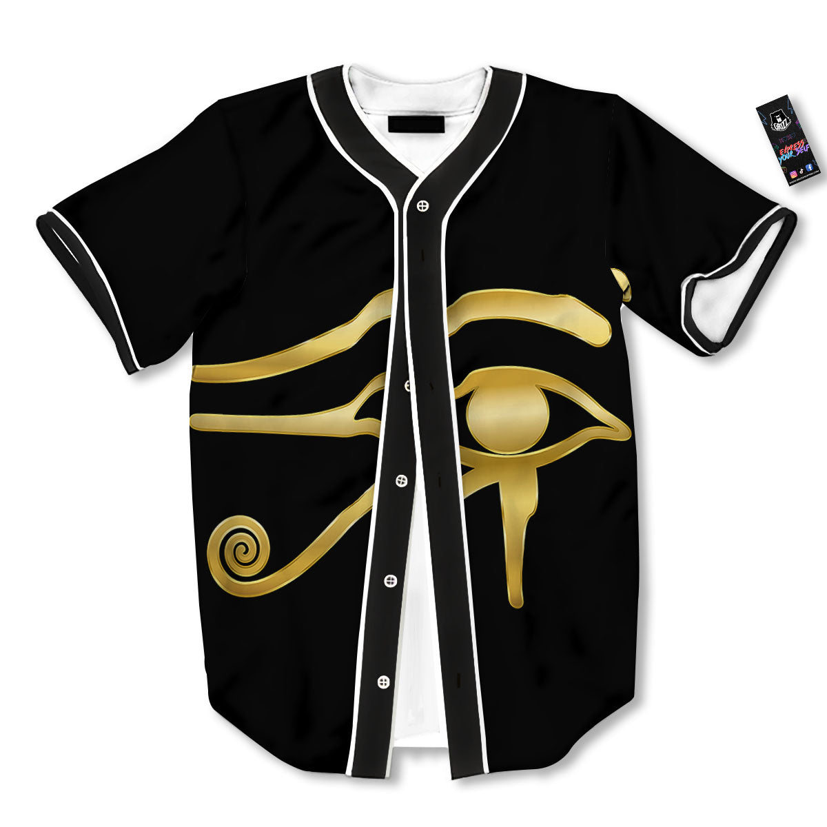 Symbol Eye Of Horus Print Baseball Jersey-grizzshop