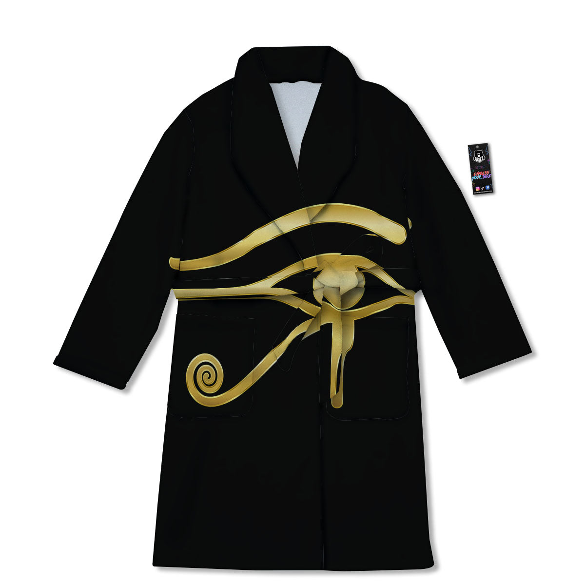 Symbol Eye Of Horus Print Bathrobe-grizzshop