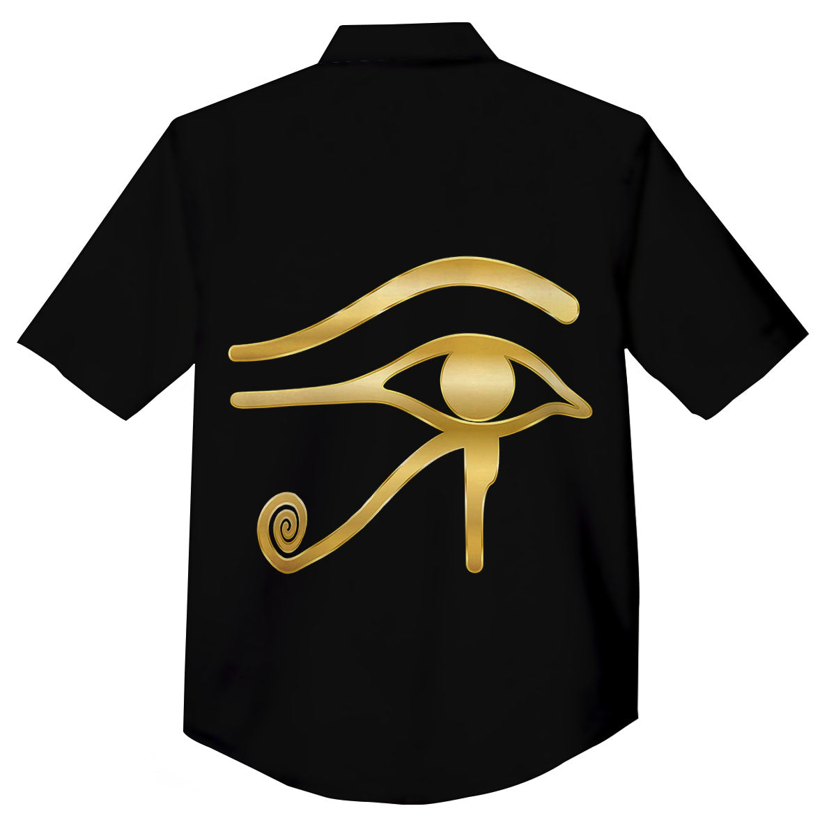 Symbol Eye Of Horus Print Button Up Shirt-grizzshop
