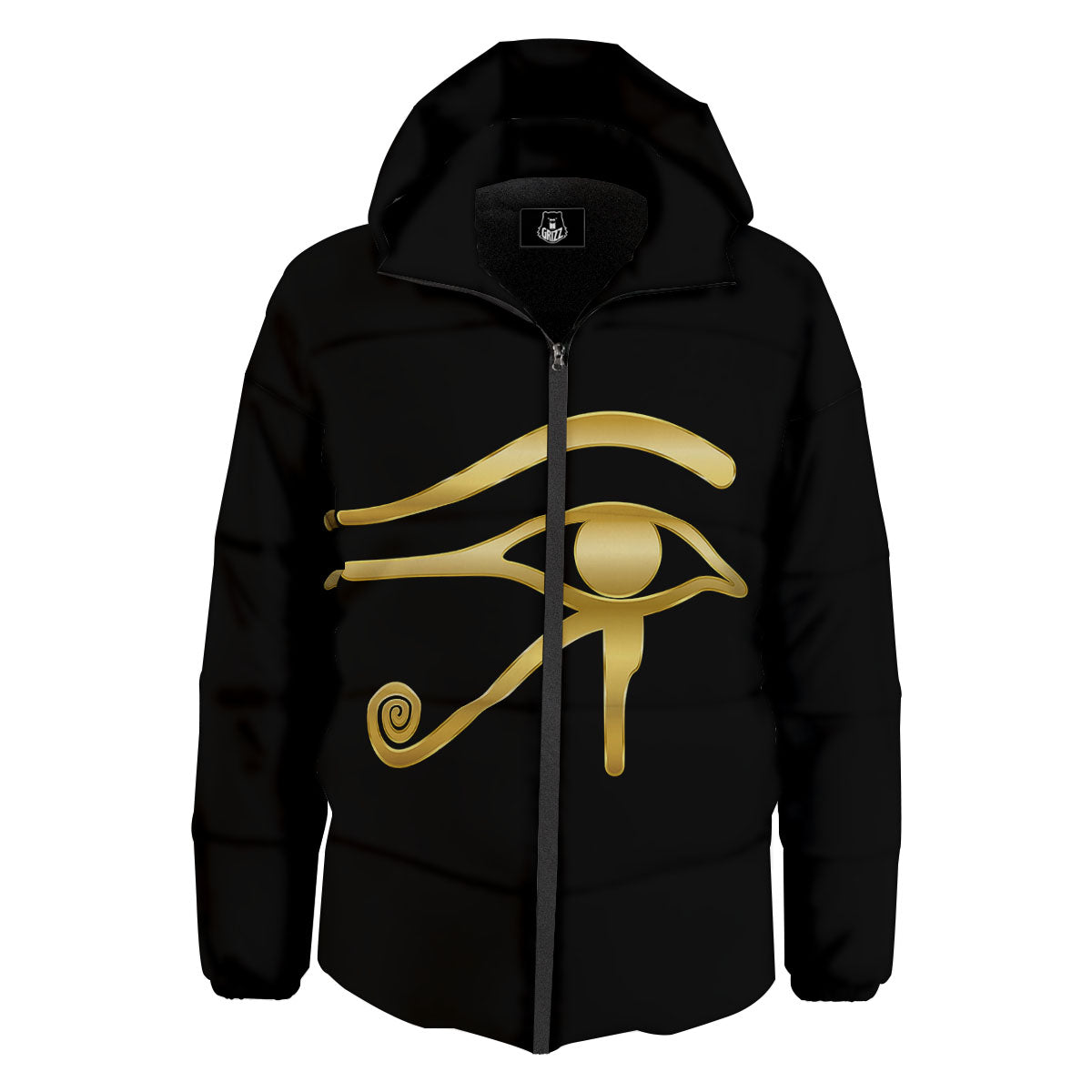 Symbol Eye Of Horus Print Down Jacket-grizzshop