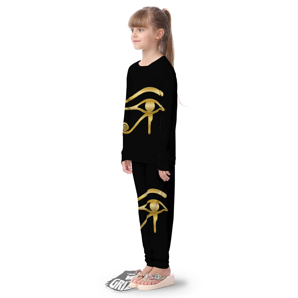 Symbol Eye Of Horus Print Kid's Pajamas-grizzshop