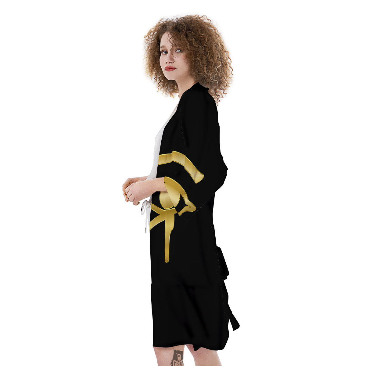 Symbol Eye Of Horus Print Kimono-grizzshop