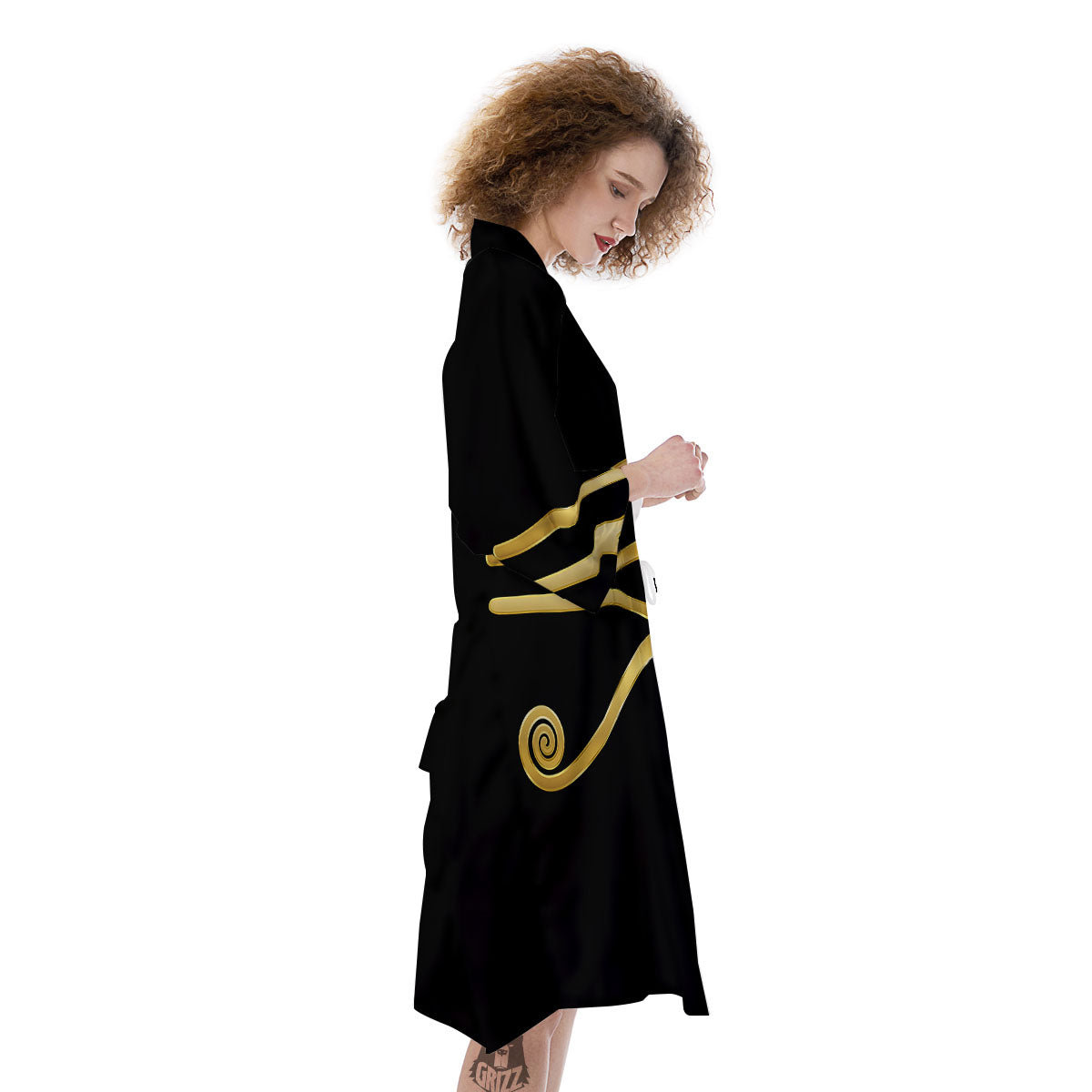 Symbol Eye Of Horus Print Kimono-grizzshop