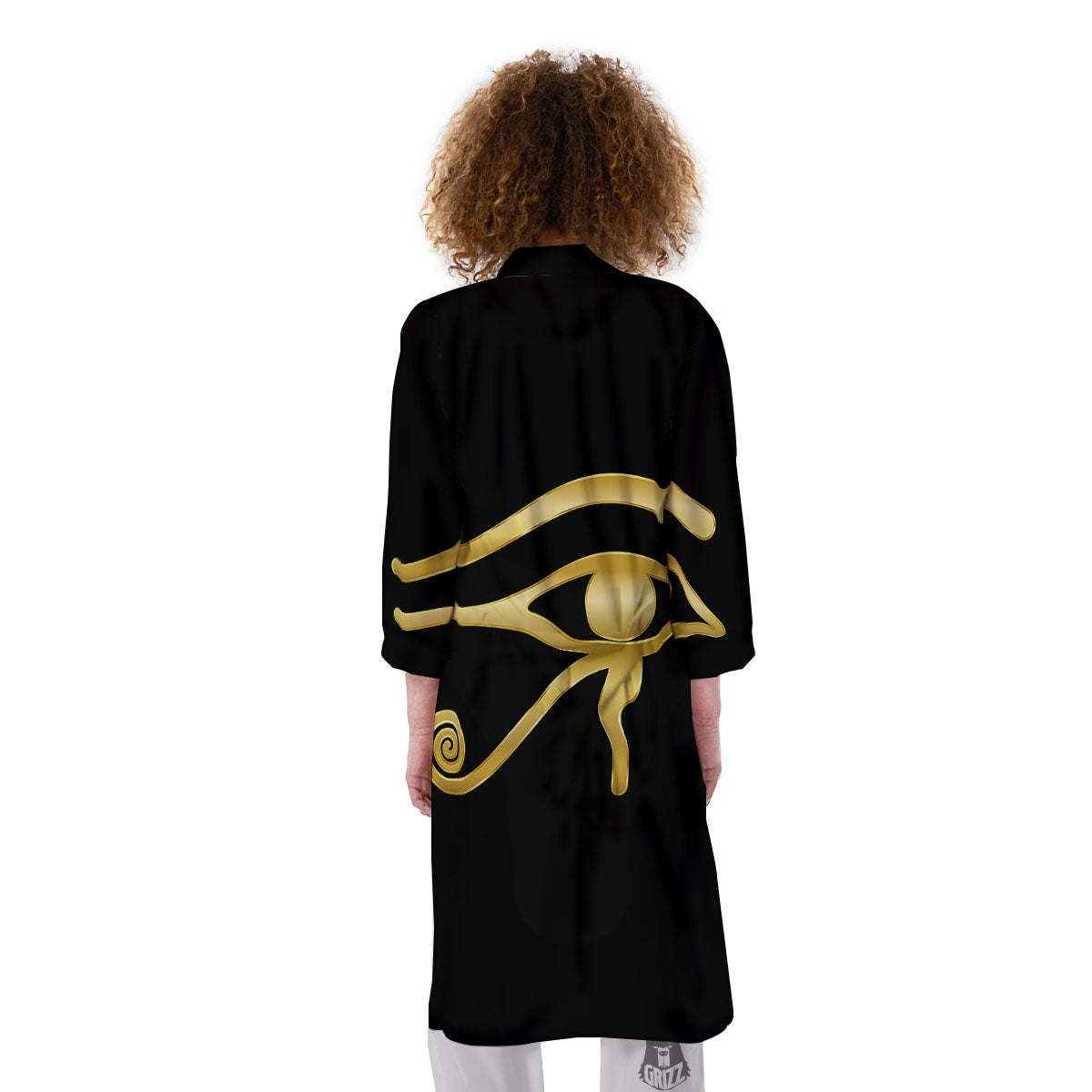 Symbol Eye Of Horus Print Kimono-grizzshop