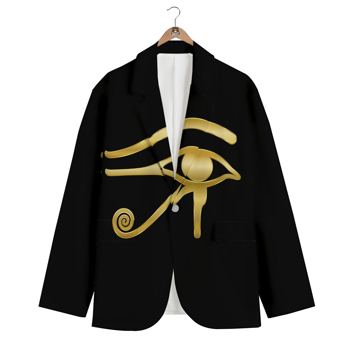 Symbol Eye Of Horus Print Men's Blazer-grizzshop