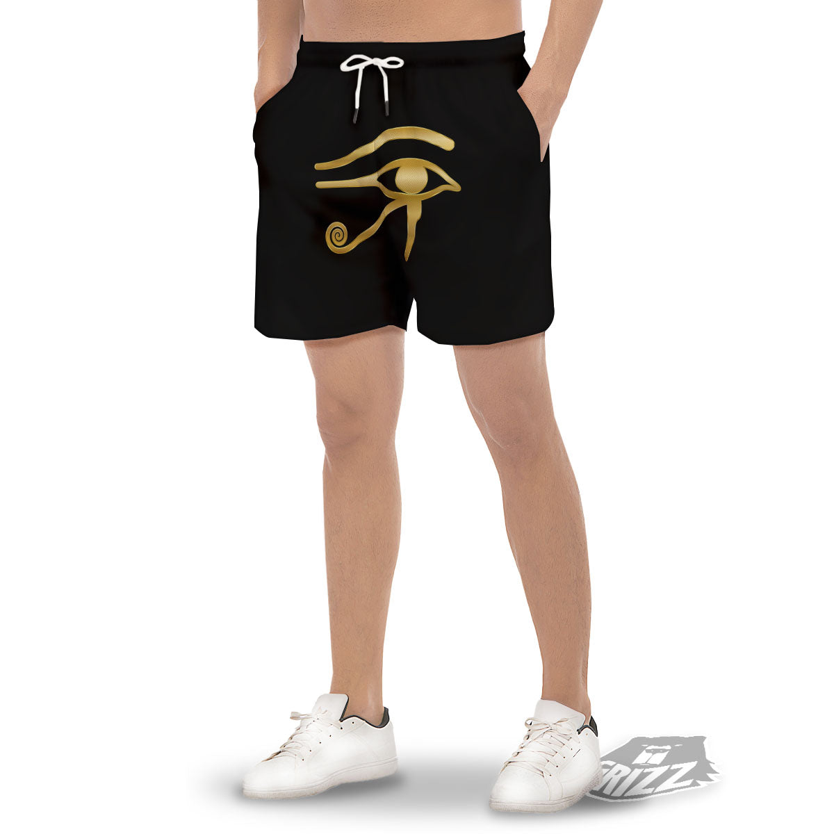 Symbol Eye Of Horus Print Men's Gym Shorts-grizzshop