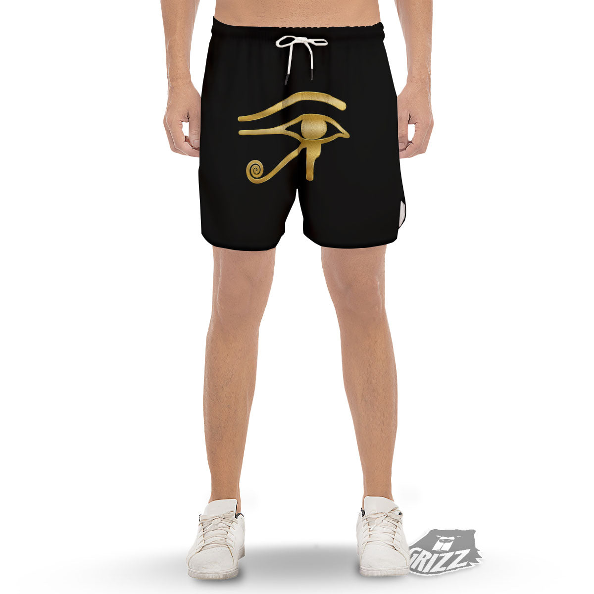 Symbol Eye Of Horus Print Men's Gym Shorts-grizzshop