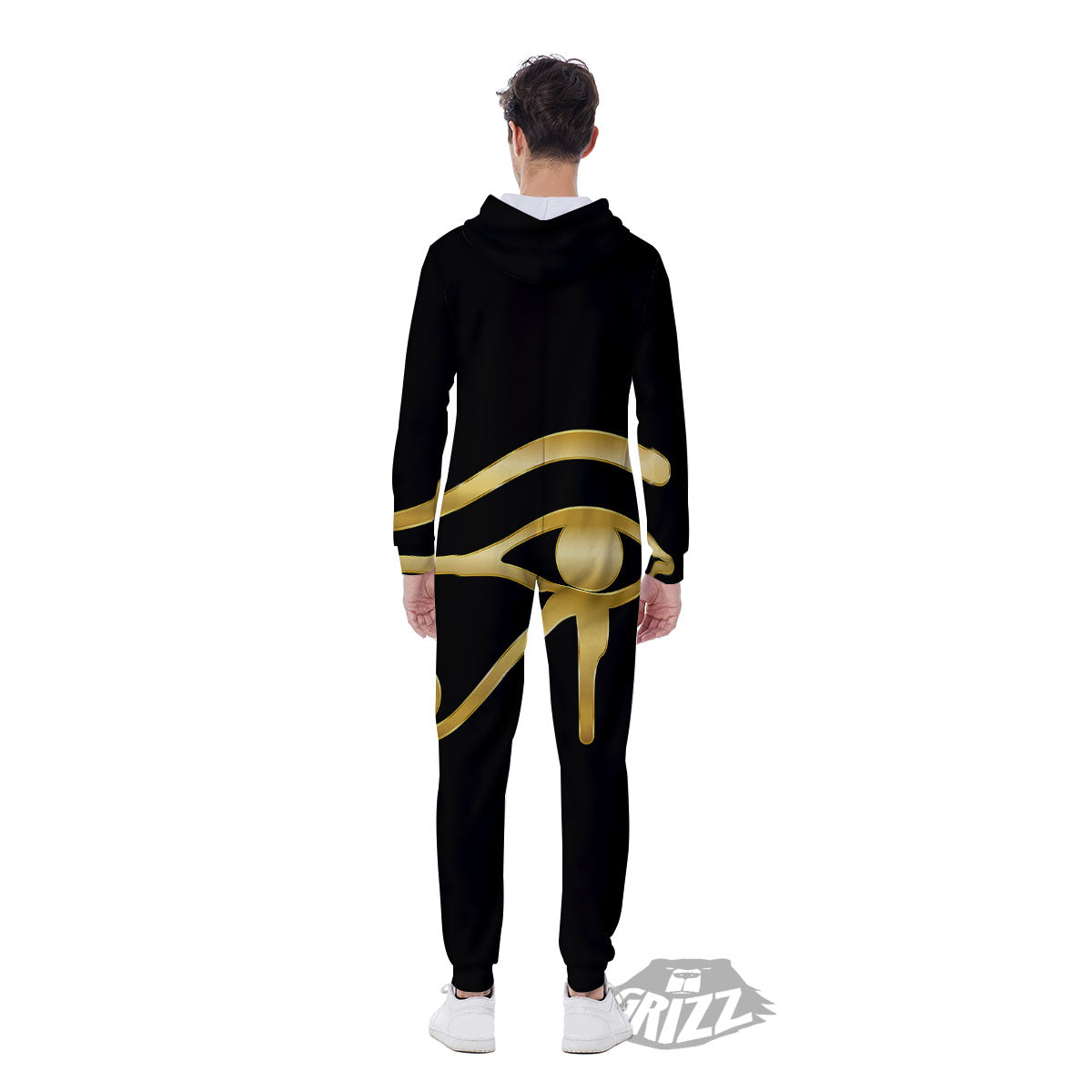 Symbol Eye Of Horus Print Men's Jumpsuit-grizzshop