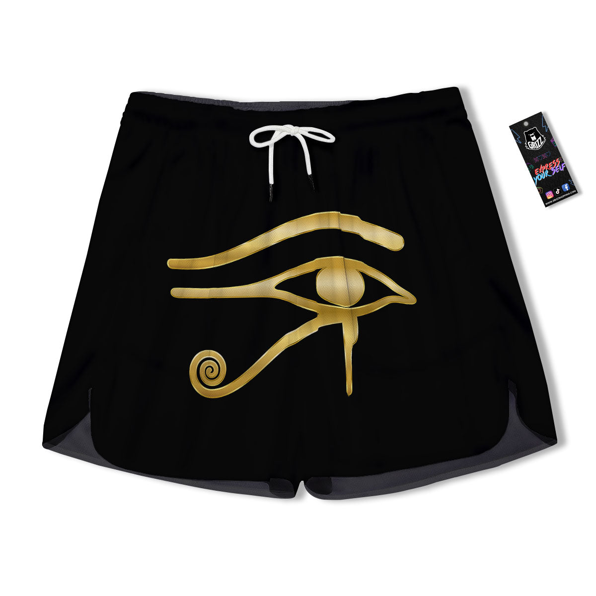 Symbol Eye Of Horus Print Men's Running Shorts-grizzshop
