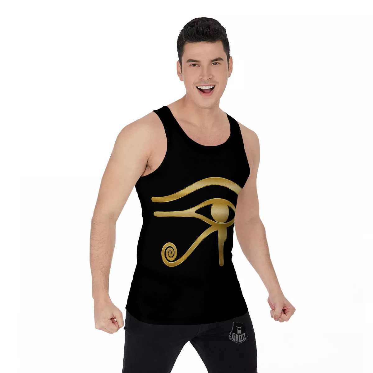 Symbol Eye Of Horus Print Men's Tank Top-grizzshop