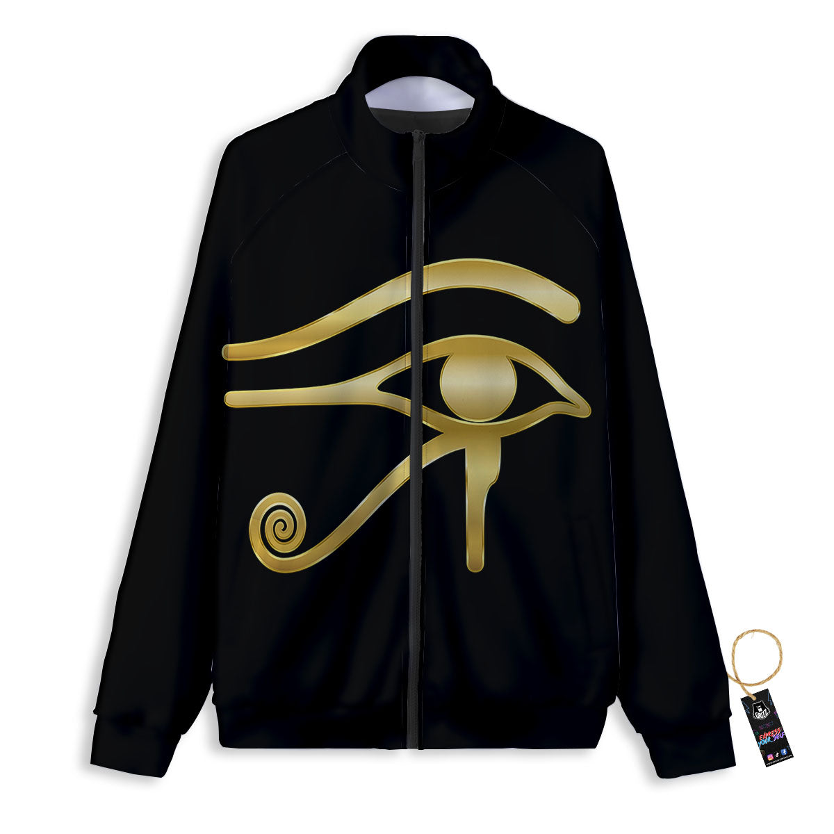 Symbol Eye Of Horus Print Track Jacket-grizzshop