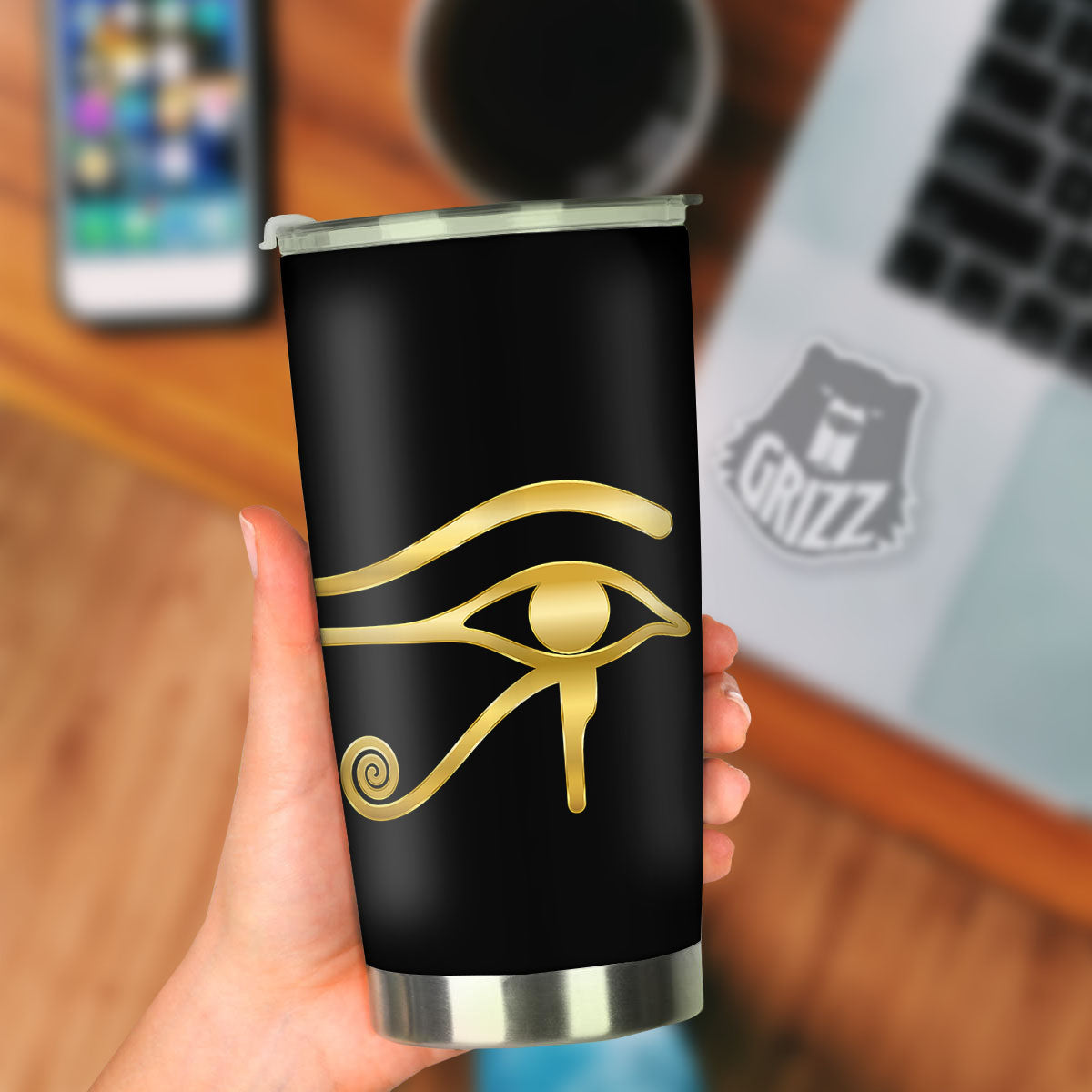 Symbol Eye Of Horus Print Tumbler-grizzshop