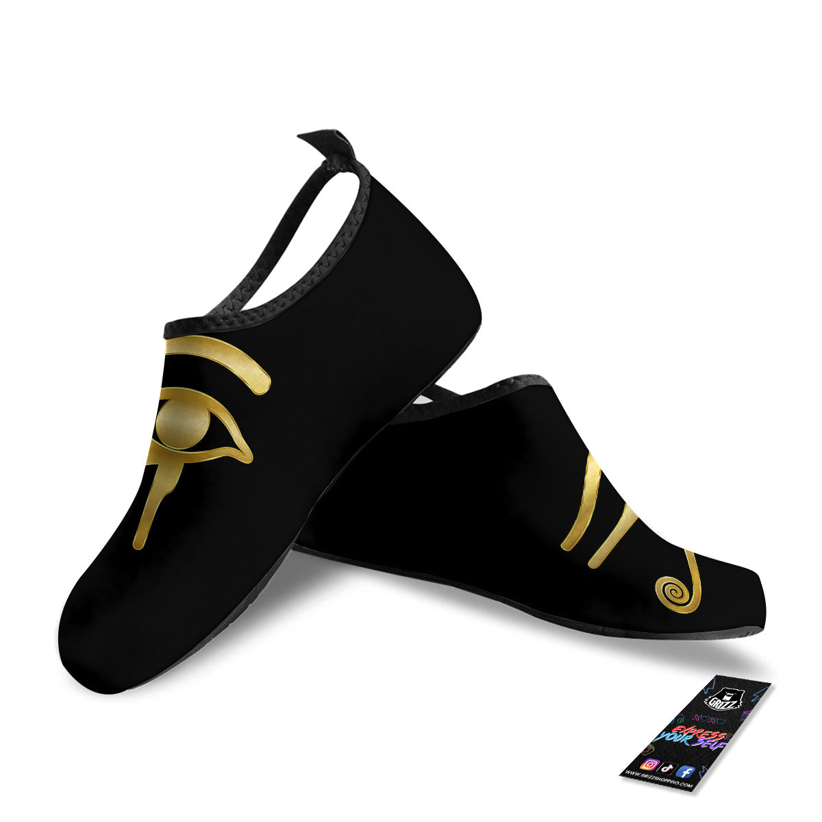 Symbol Eye Of Horus Print Water Shoes-grizzshop