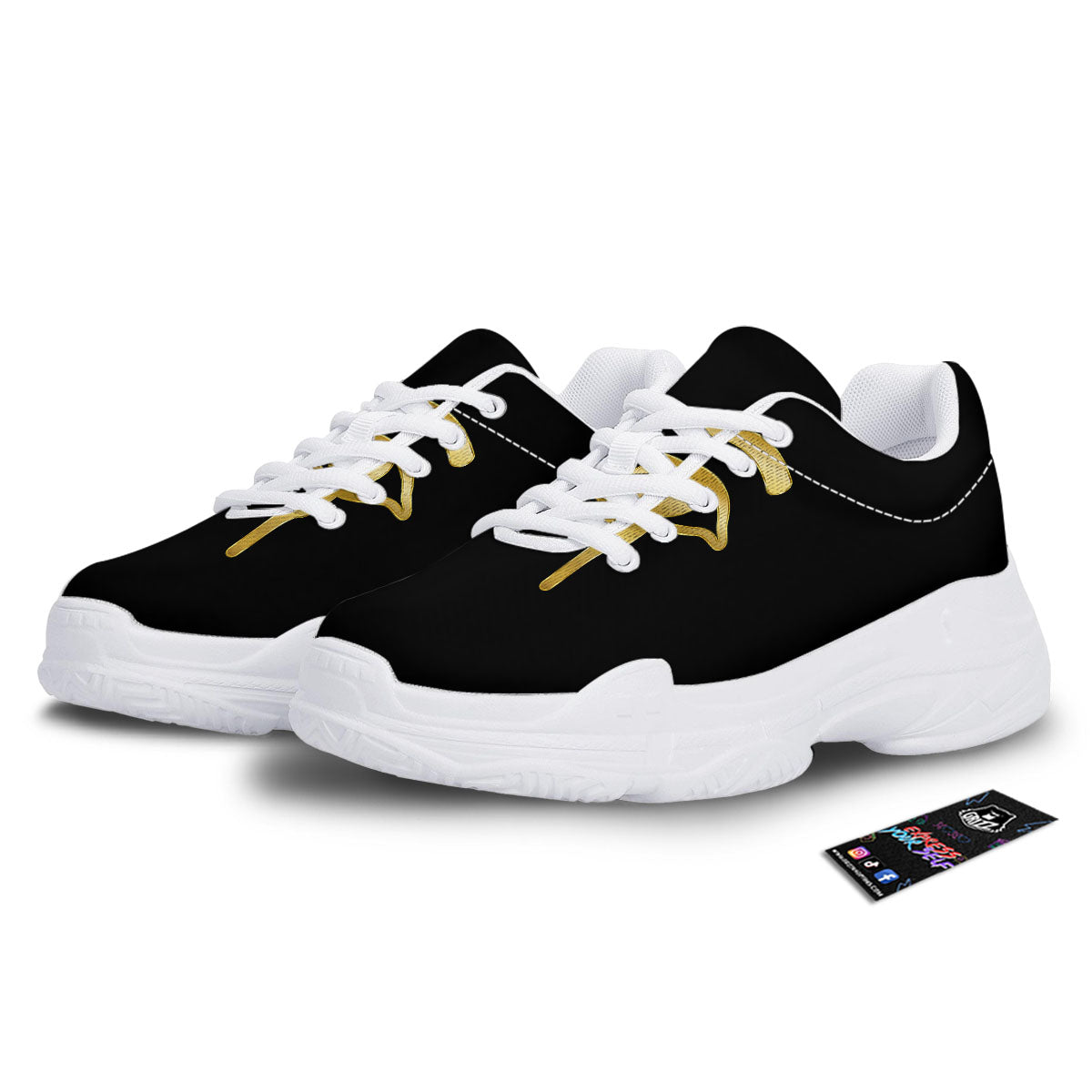 Symbol Eye Of Horus Print White Chunky Shoes-grizzshop