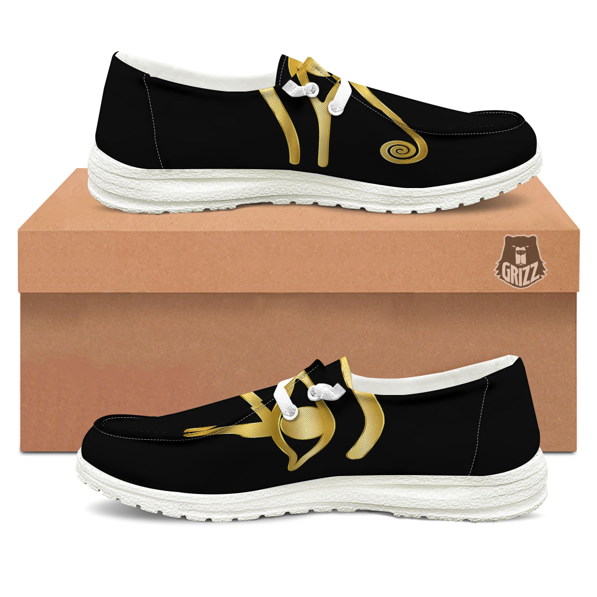 Symbol Eye Of Horus Print White Loafers-grizzshop