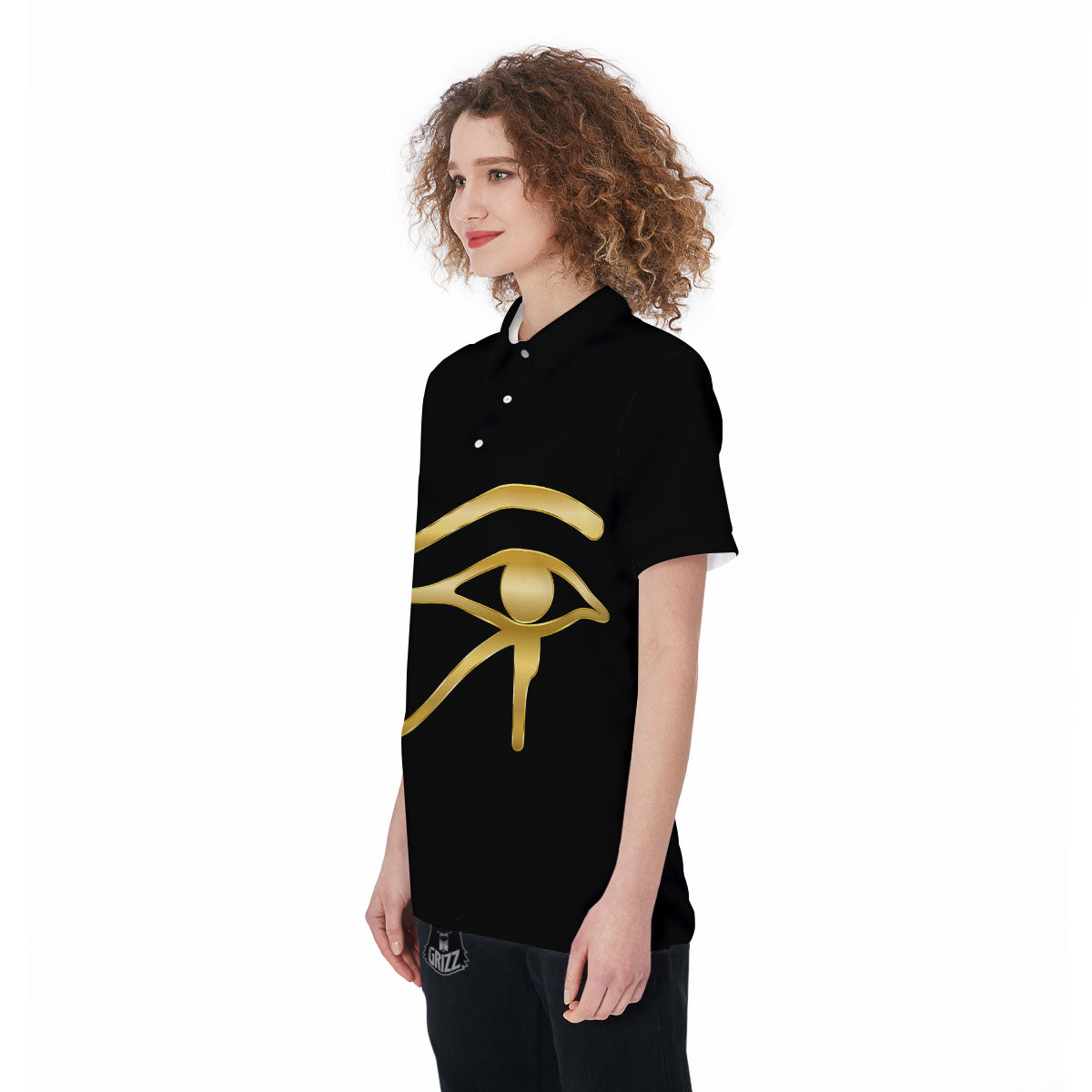 Symbol Eye Of Horus Print Women's Golf Shirts-grizzshop