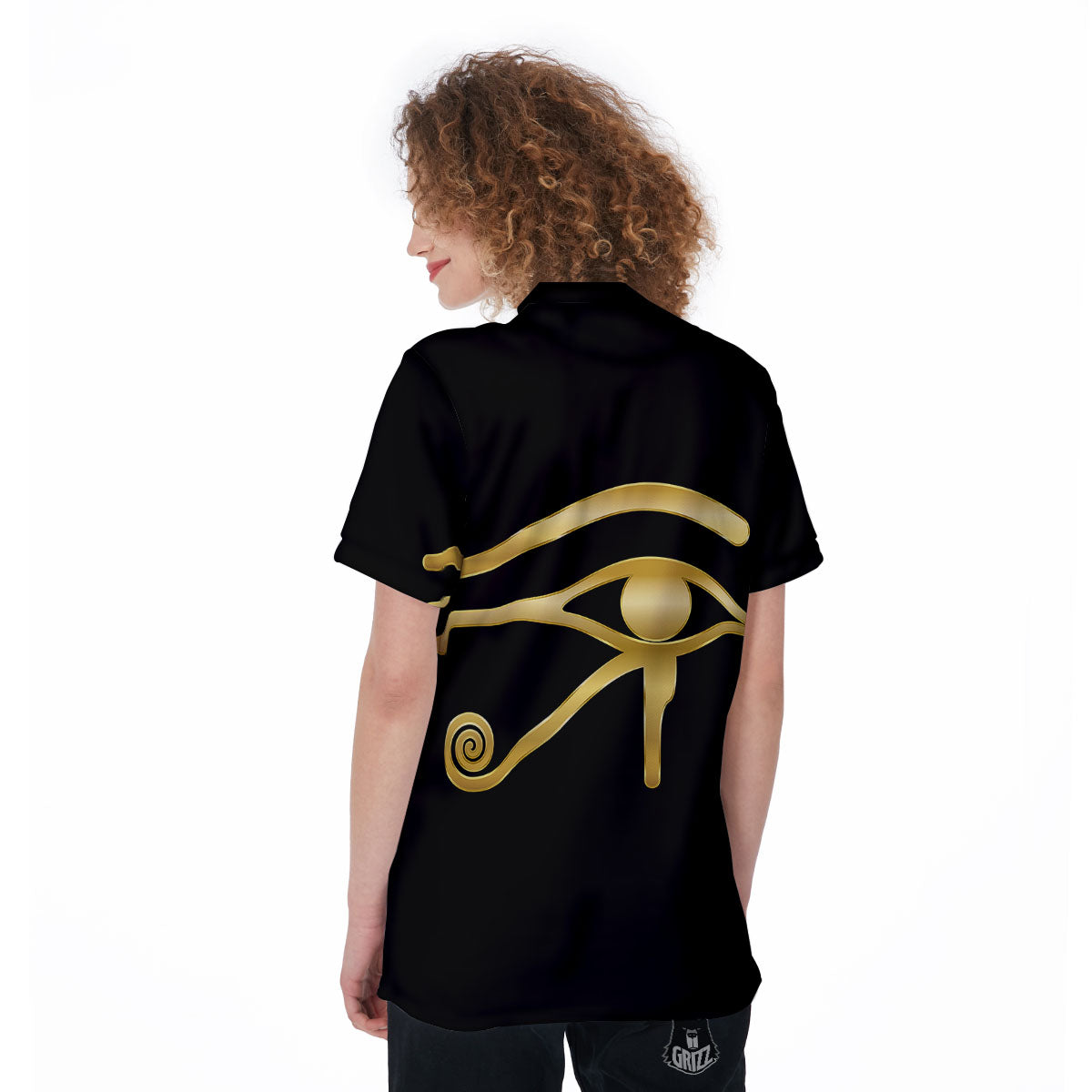 Symbol Eye Of Horus Print Women's Golf Shirts-grizzshop