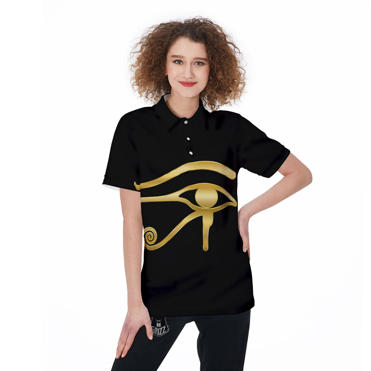 Symbol Eye Of Horus Print Women's Golf Shirts-grizzshop