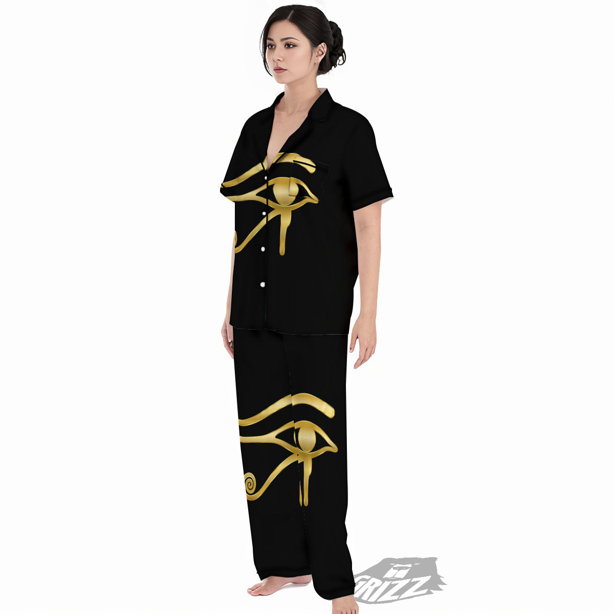Symbol Eye Of Horus Print Women's Pajamas Set-grizzshop