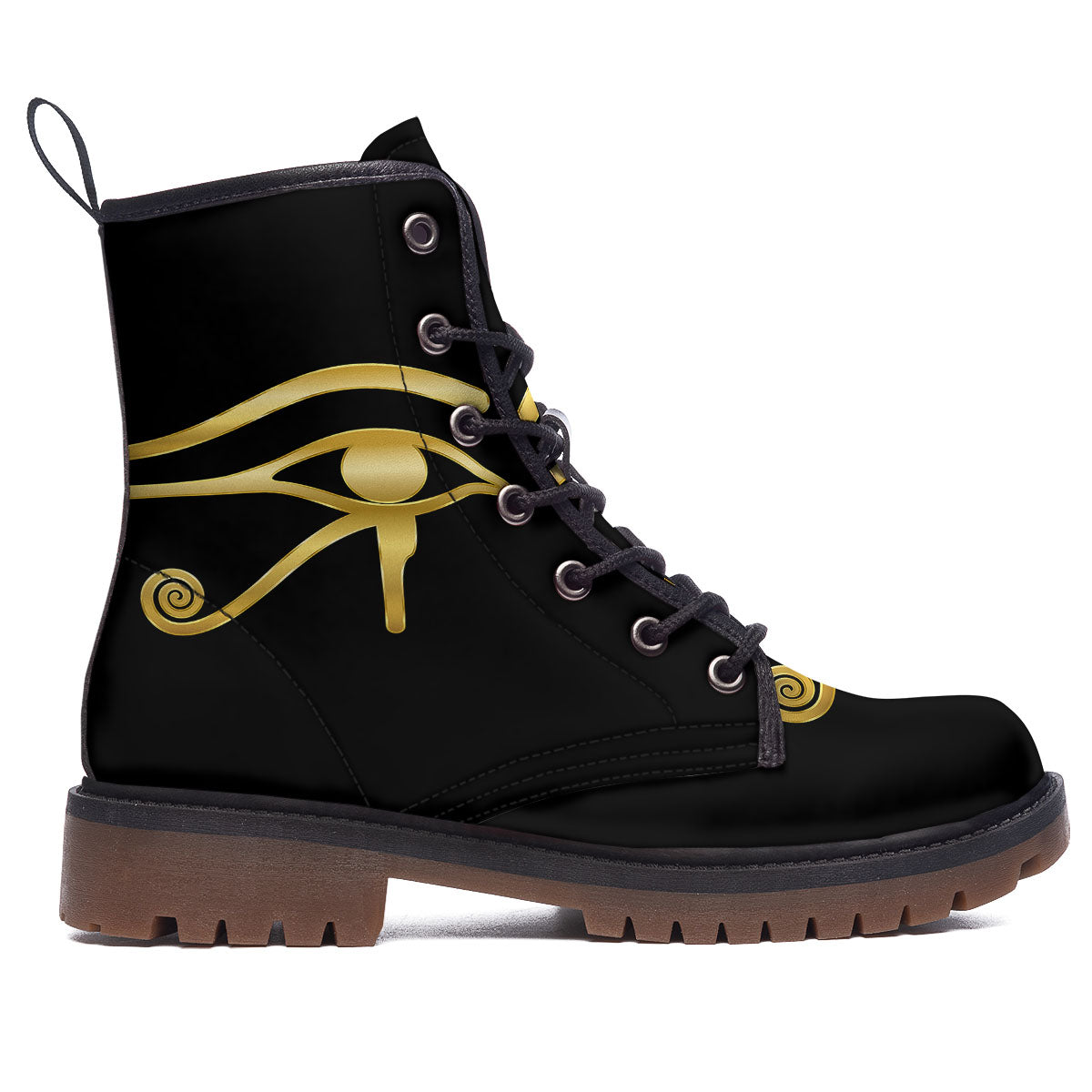 Symbol Eye Of Horus Print Work Boots-grizzshop