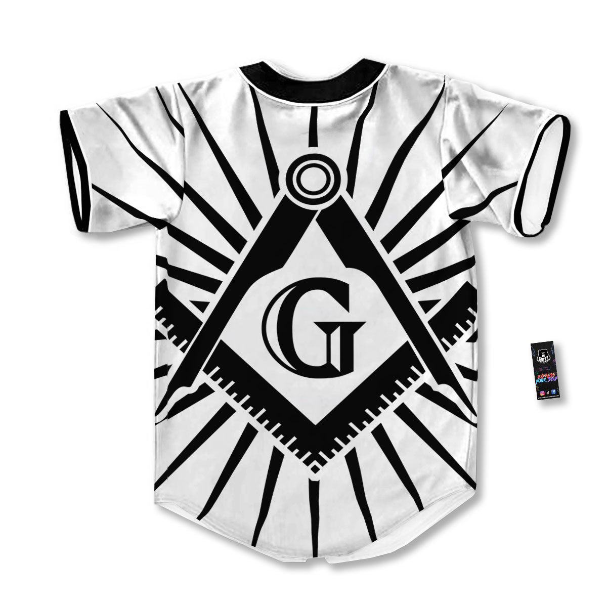 Symbol Freemasonry Print Baseball Jersey-grizzshop