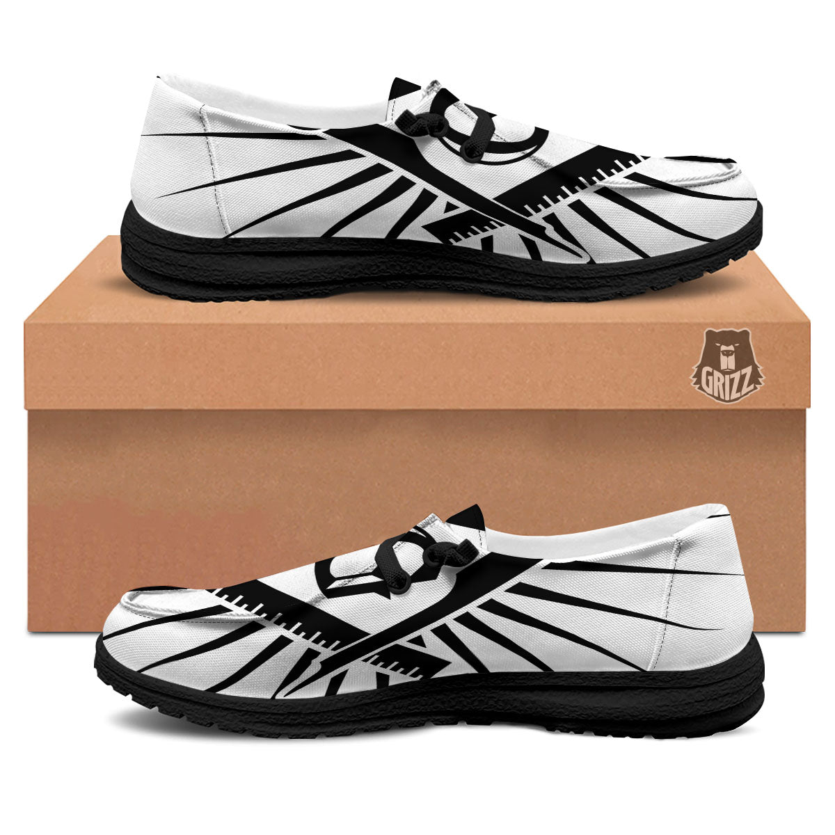 Symbol Freemasonry Print Black Loafers-grizzshop