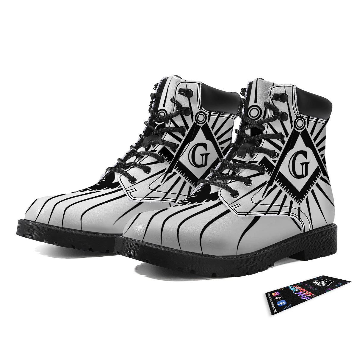 Symbol Freemasonry Print Boots-grizzshop