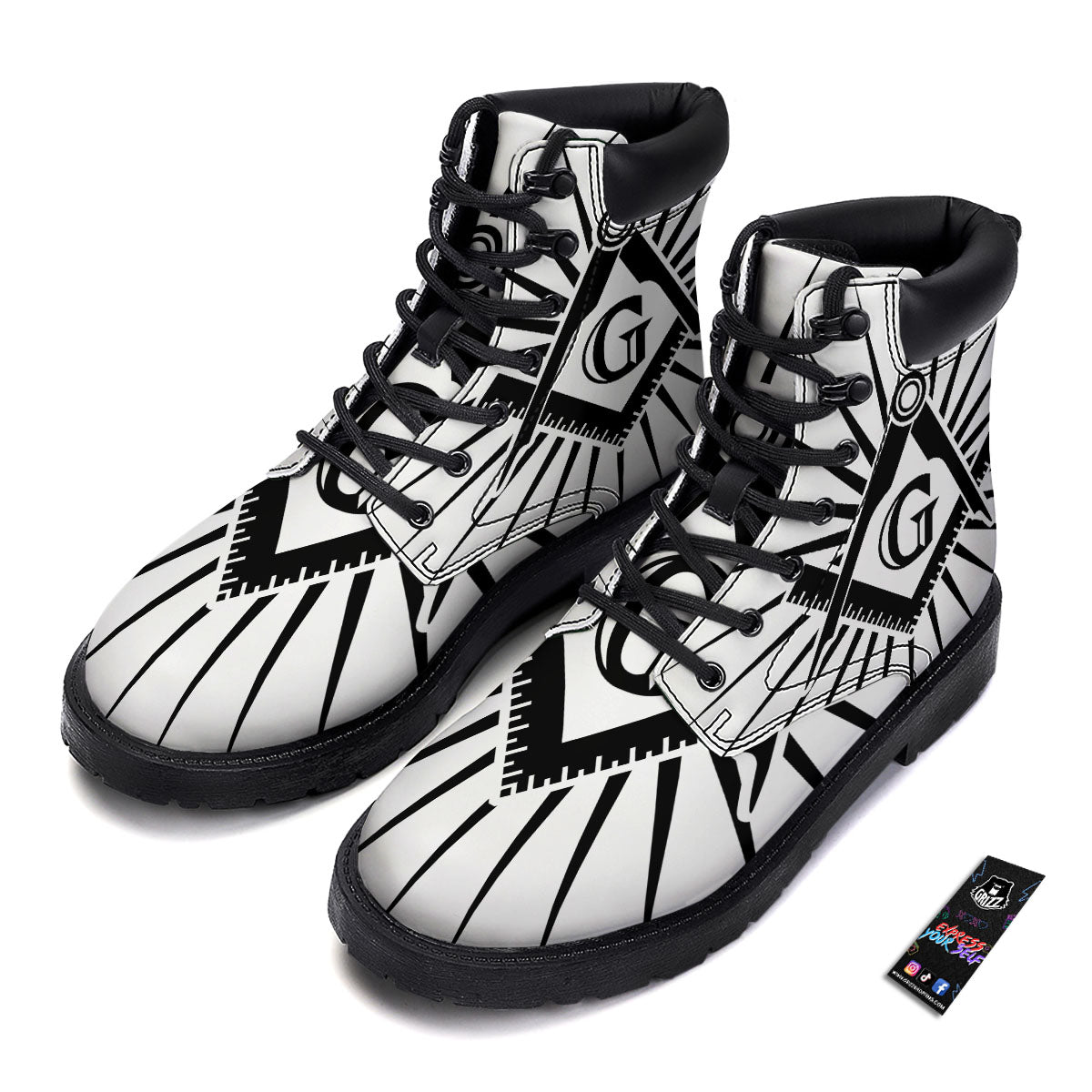 Symbol Freemasonry Print Boots-grizzshop