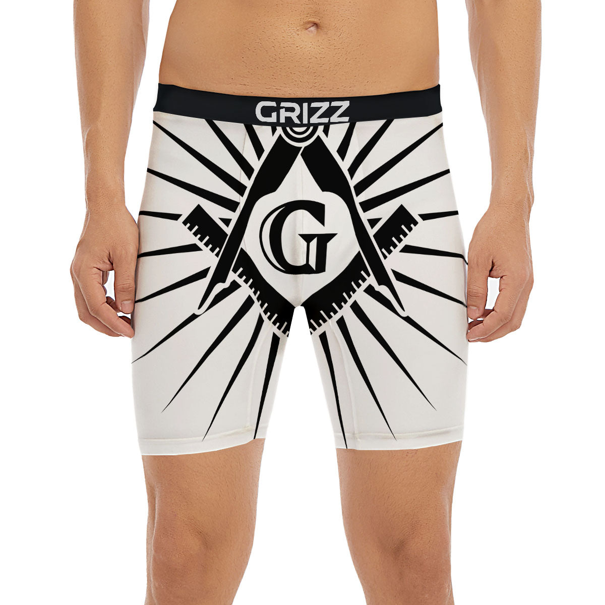 Symbol Freemasonry Print Boxer Briefs-grizzshop